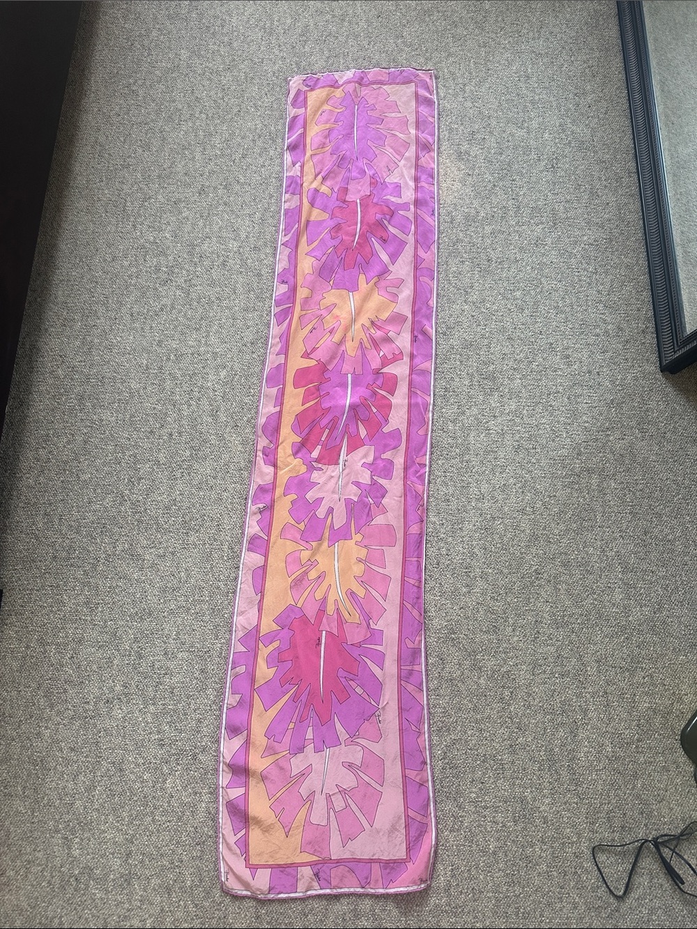 PUCCI PINK & Purple Floral Silk Scarf